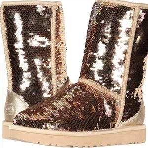 rose gold sequin uggs